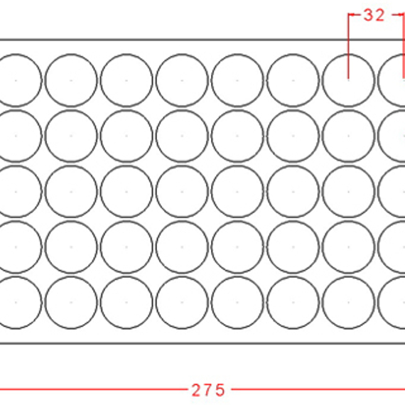 830-у | Форма для шоколадных конфет (275*175 мм)