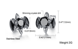 Мужские серьги с цирконом Steelman mn1086