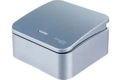 Выключатель Systeme Electric BLANCA 1-клавишный с индикатором накладной алюминий 30857