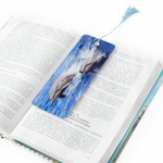 Закладка для книг с линейкой 3D-объемная BRAUBERG "Дельфины" с декоративным шнурком (12 штук в упаковке)