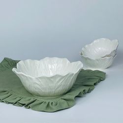 Lenardi 232-037 Набор из 3 салатников 21/16см КАПУСТА в под.уп.(х8)Фарфор