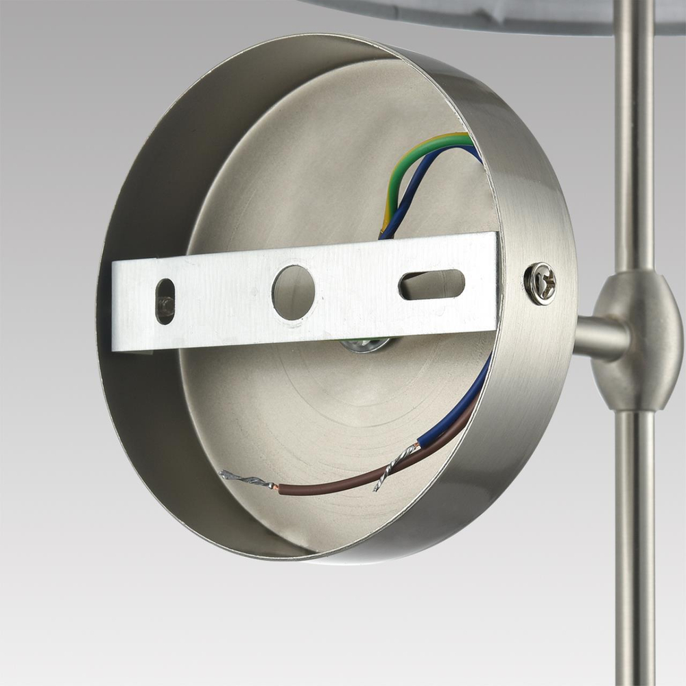 8262/1W CLASSI LN26 металл/текстиль, никель/серый Бра E14 1*40W 220V LATTI