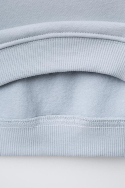 ZARA БАЗОВЫЙ КОМПЛЕКТ ИЗ ТОЛСТОВКИ И БРЮК-ДЖОГГЕРОВ, ПАСТЕЛЬНО-СИНИЙ