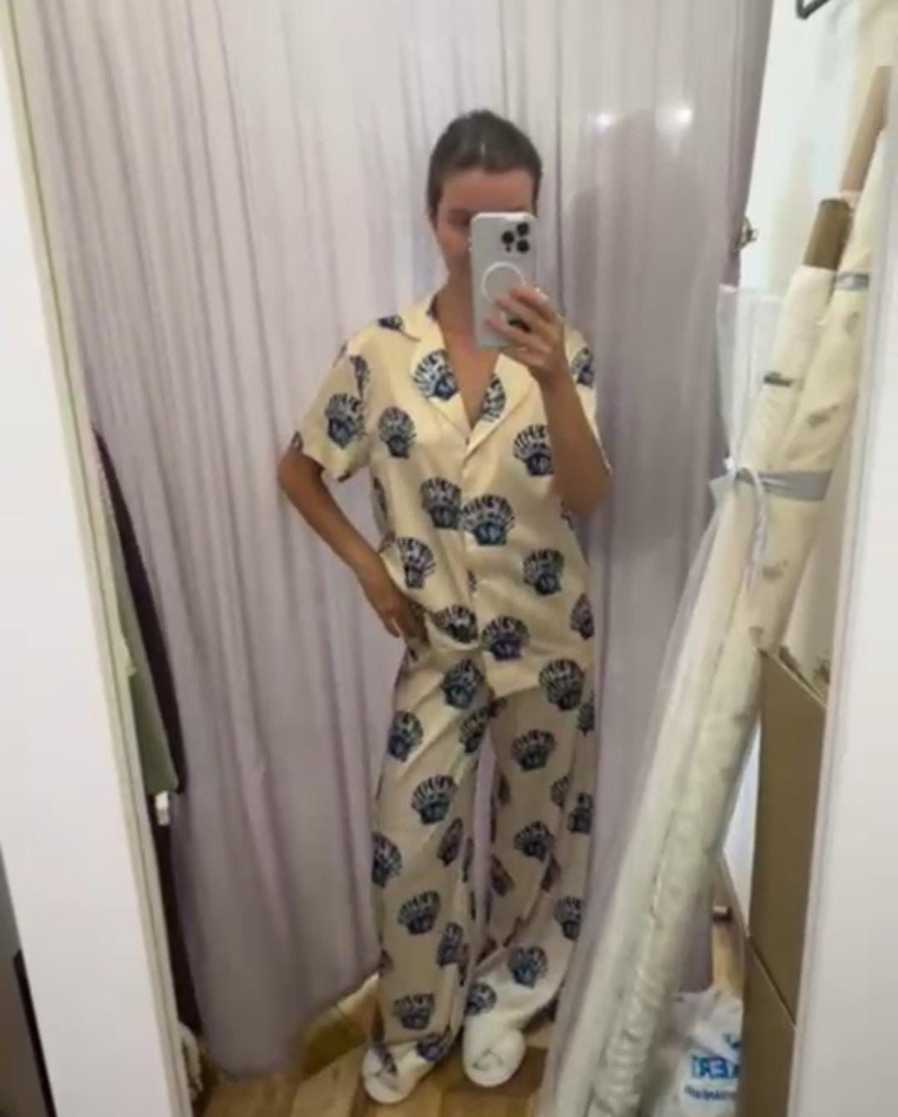 Костюм Ракушки тройка (Блуза,брюки, шорты) S 42/44