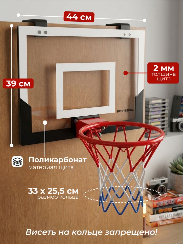 Баскетбольный щит DFC SPORTSOUL, 43,9 х 38,5 см, складной