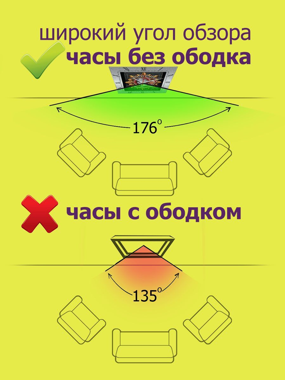 Бесшумные настенные часы "ФСБ Россия", 28*28см, подарок на 23 февраля