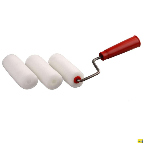 Набор мини валик поролон 65 мм+ 2 шубки