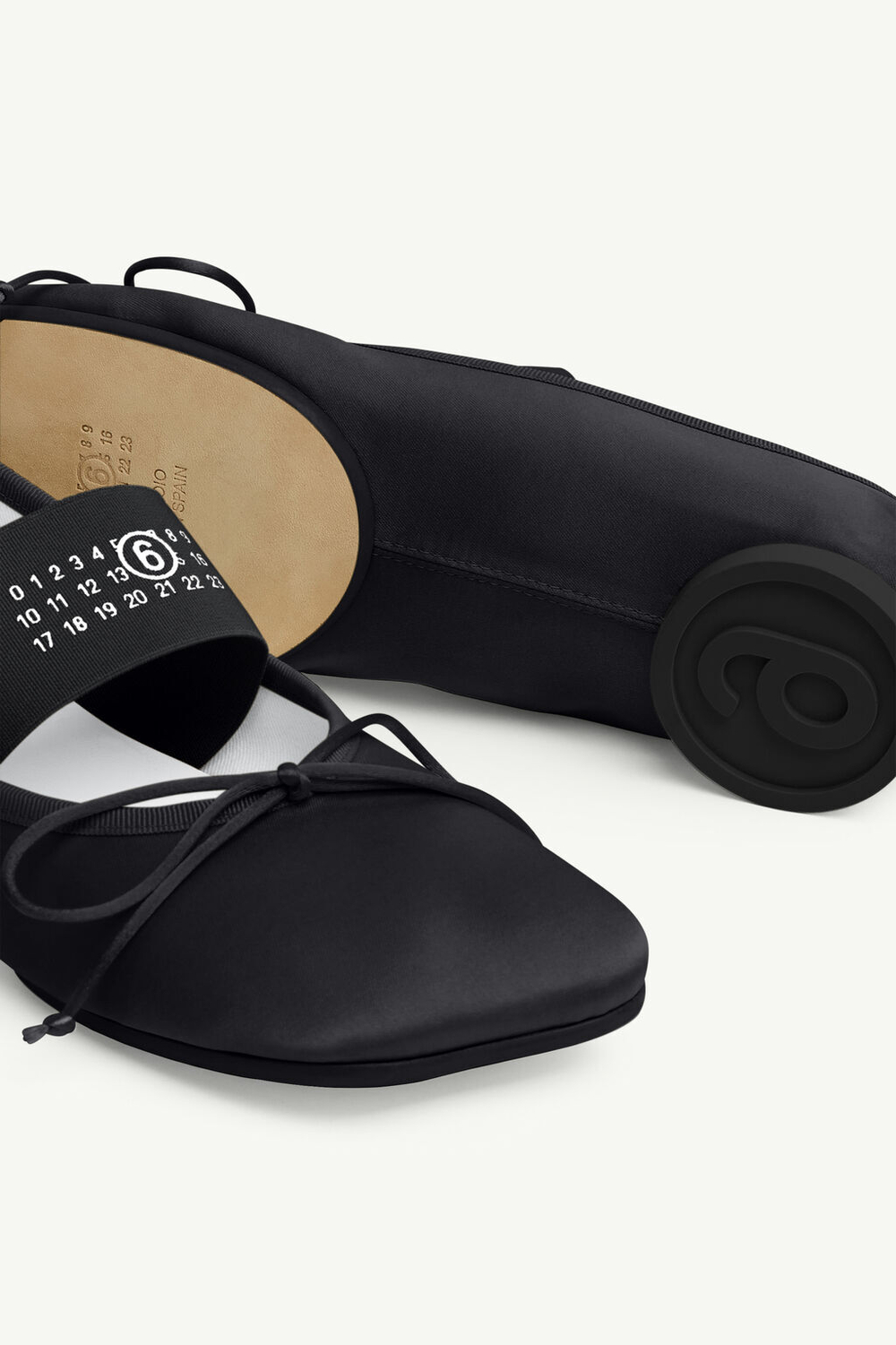 MM6 MAISON MARGIELA БАЛЕТКИ ТЕКСТИЛЬНЫЕ ANATOMIC ЧЕРНЫЕ