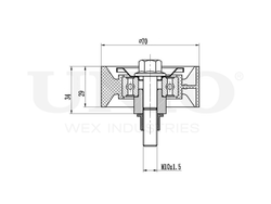 Ролик направляющий приводного ремня UNIO TNS-10032