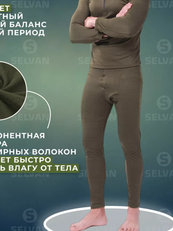 Белье нательное, олива (клетка)