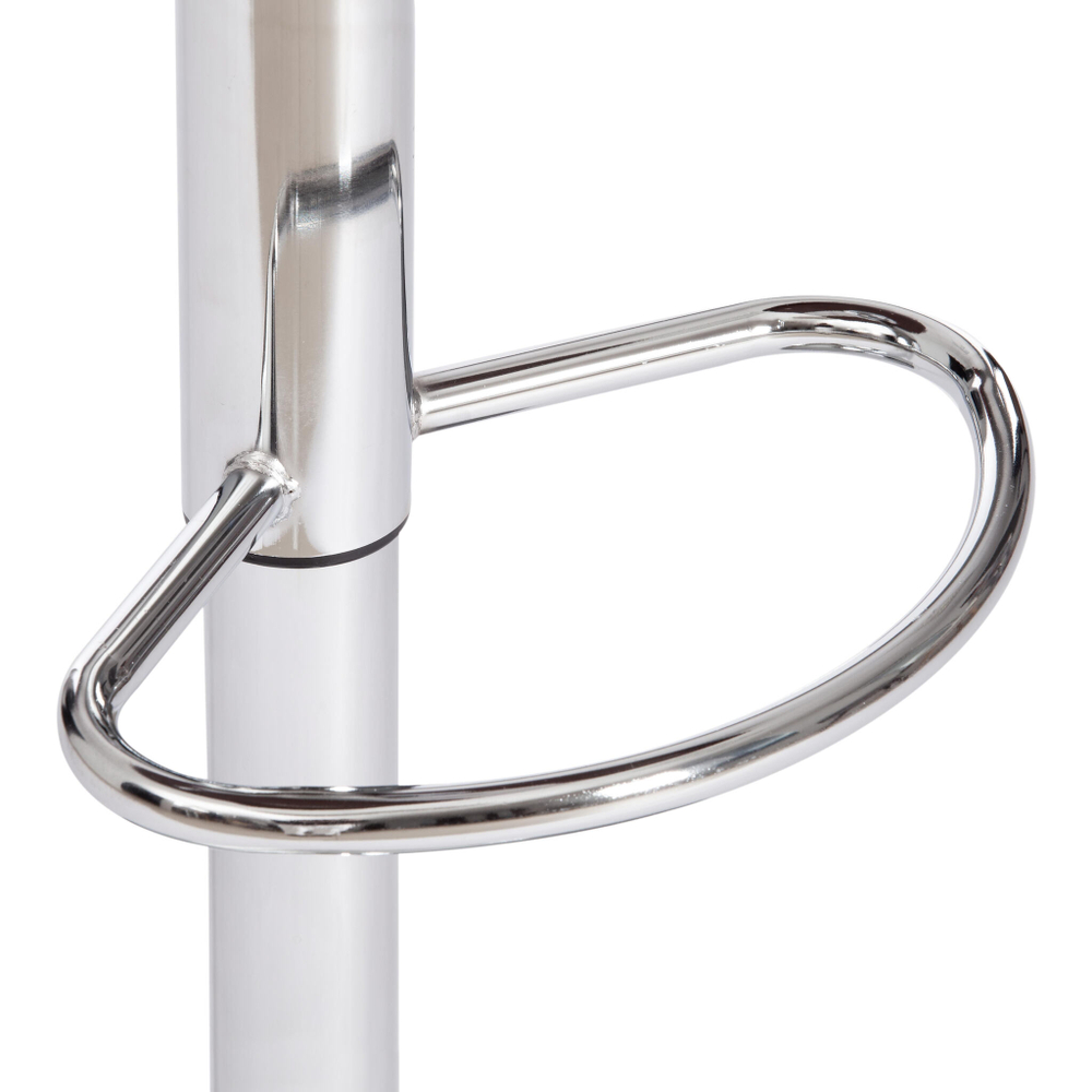 Барный стул LANDO (mod.4036) металл/дерево/экокожа, 59х51х93-114 см, высота сиденья 62-83 см, черный/орех/хром