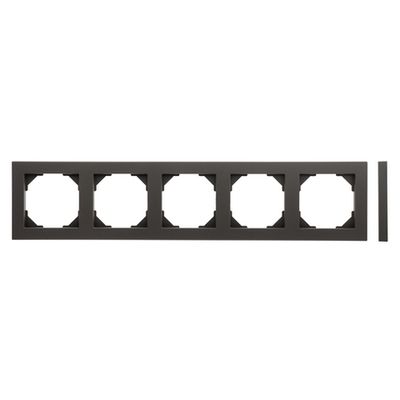 Рамки 5 постовые Slim LIREGUS EPSILON K14-145-05.E/ON59 шоколад матовые