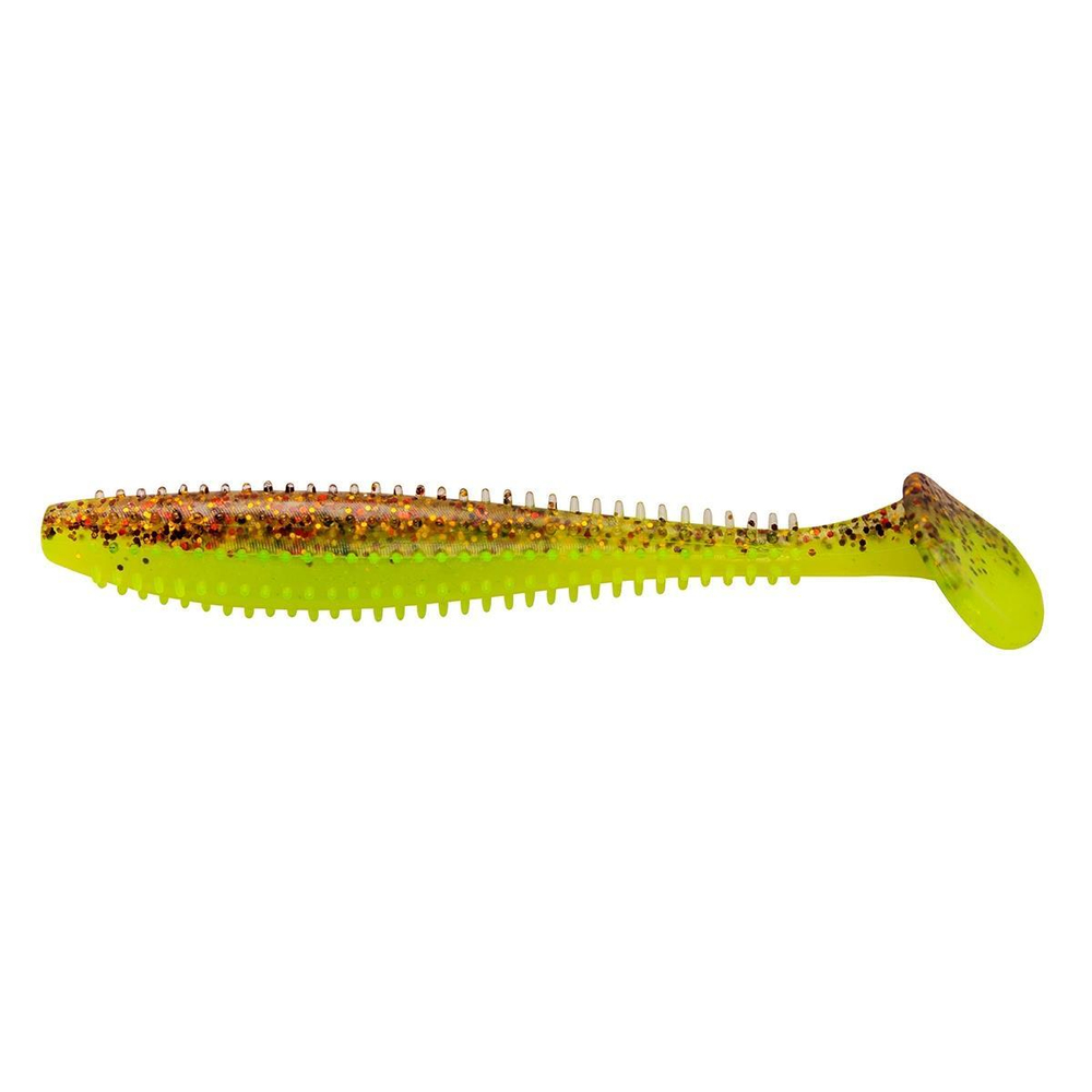 Виброхвост Shaggy 3,35"/8,5 см Golden Lime 5шт. (HS-16-048) Helios