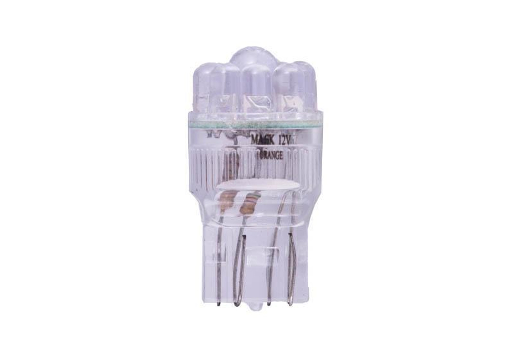 Лампа светодиодная 12V 21/5W без цоколя 2-конт. желтый 9 LED (стоп-сигнал) Маяк