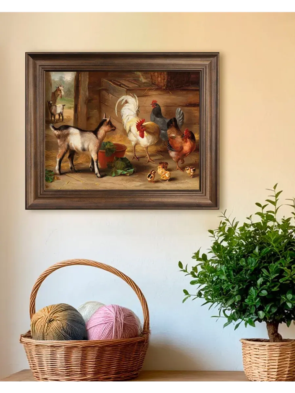 Картина интерьерная на холсте в раме 25*31 см