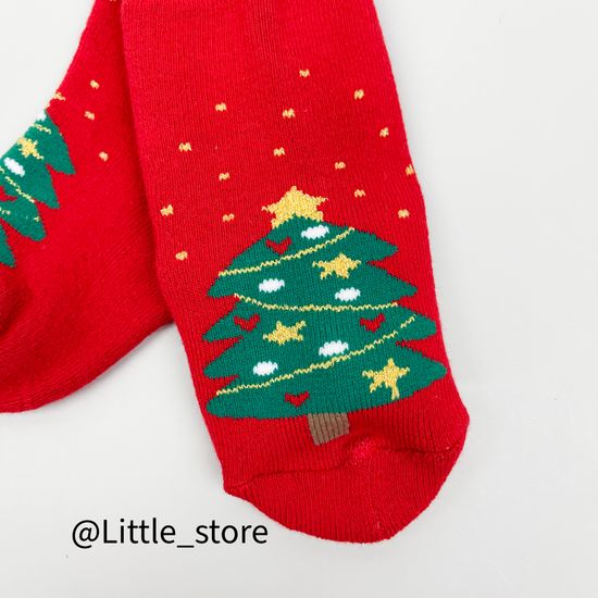 Носочки новогодние махровые "Елочки"