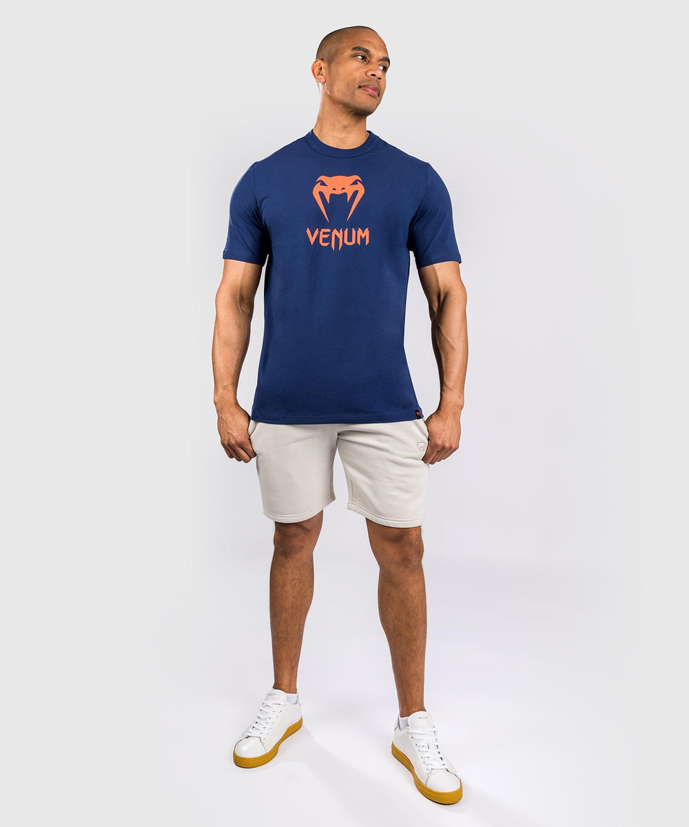 Футболка Venum Classic Navy Blue/Orange