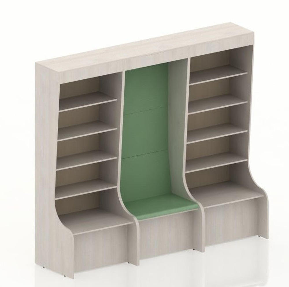 Стеллаж библиотечный фигурный коллекции Поколение А