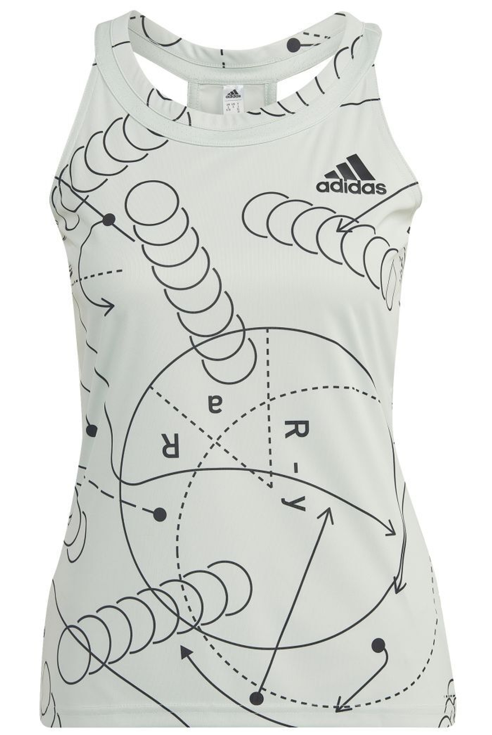 Женский топ теннисный Adidas Club Tennis Graphic Tank Top - зеленый
