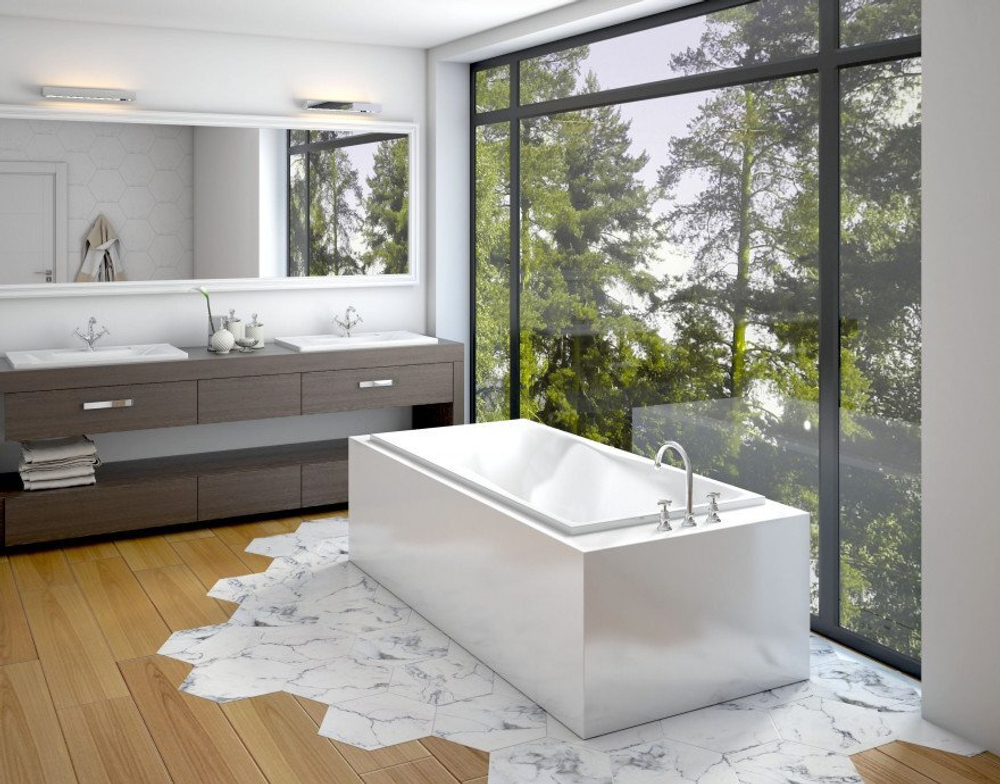 Ванна из литьевого мрамора Эстет Бета 170х80 белая, ФР-00001321