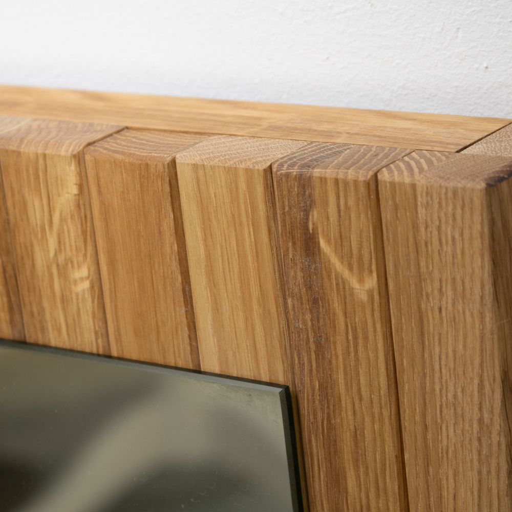 Зеркало настенное, 63х120, Пиафорте, прямоугольное, в раме, коричневое, массив дуба, Dipriz