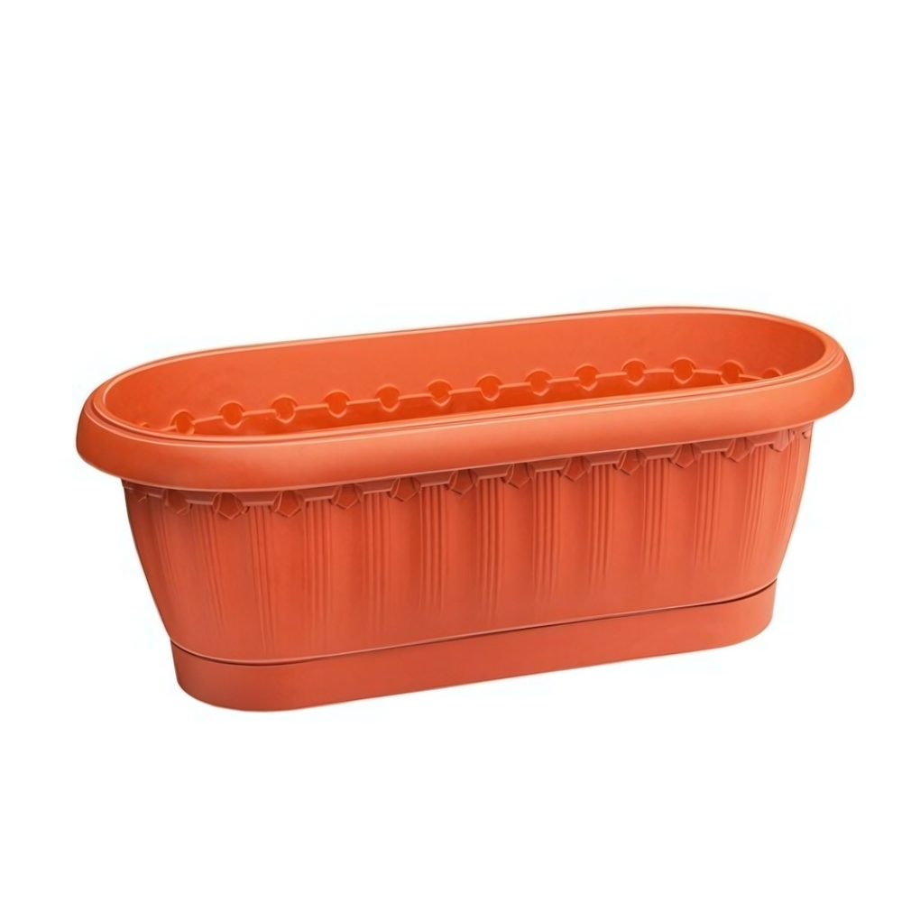 Кашпо "Флавия" овальное №2 с застегивающимся поддоном цвет в ассортименте