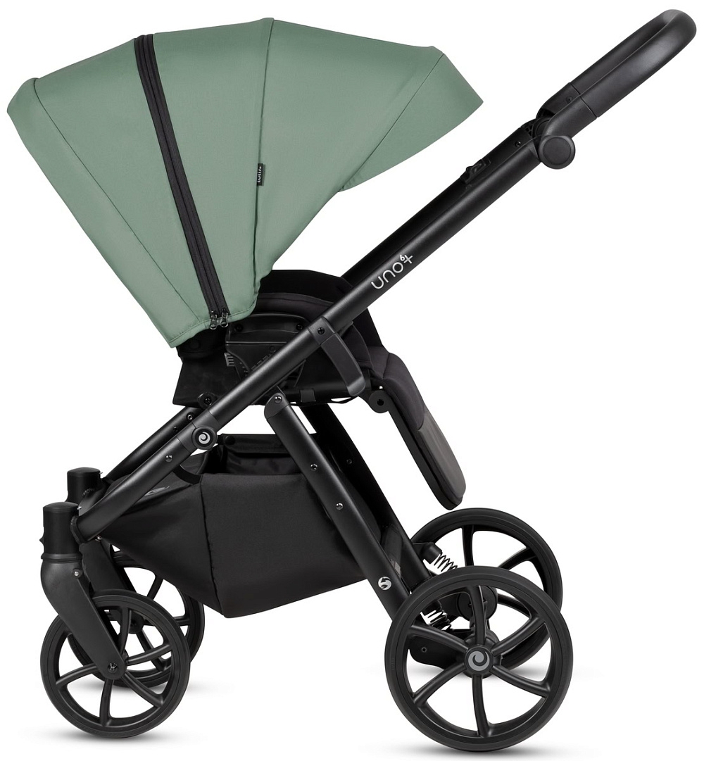 Детская коляска Tutis Uno 6 Plus Essential collection 4 в 1 с автокреслом Elo Lux EduSky Black и базой 1602130 Dark Ivy