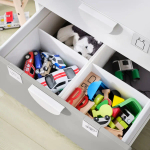 Шкаф детский - IKEA PLATSA/SMÅSTAD/SMASTAD, 60x57x181 см, белый/серый, ИКЕА