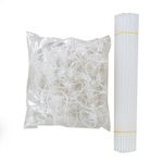 Комплект трубочка и зажим для сферы 3D, 60 см, Прозрачный, 50 шт.