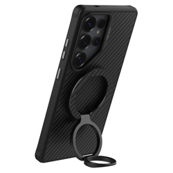 Магнитная подставка-держатель покрытый черным арамидным волокном (карбон), серия FiberSnap Ring Kevlar от Nillkin