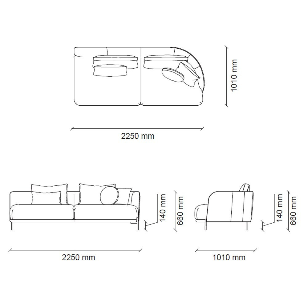 2 местный прямой левый (L1) ENZA SEOUL EH71736