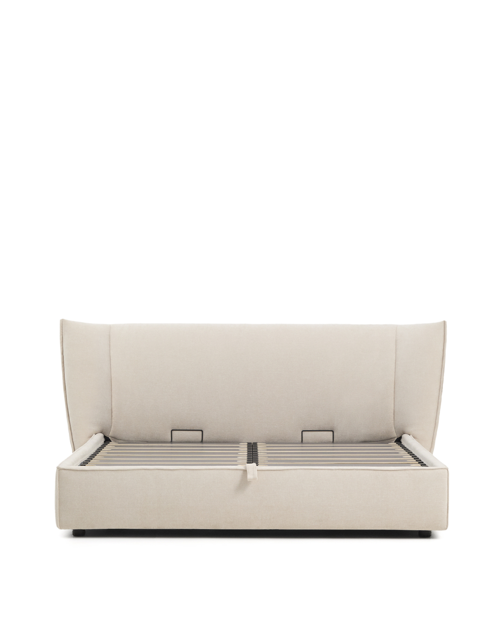 Кровать Arvian бежевого цвета из шенилла с ящиком для хранения 180 х 200 см