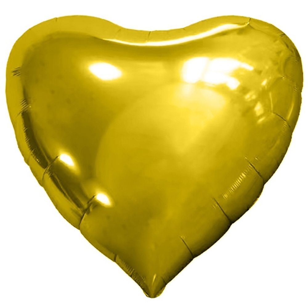 Огромный шар сердце золотого цвета