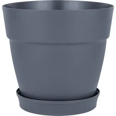 Горшок для цветов InGreen Villa de Fiori, фикс.поддон, 26л, D380мм, на колесиках,вулканиче