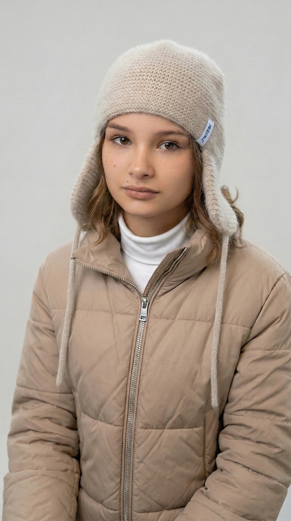 Шапка женская ШП406-08 бежевый