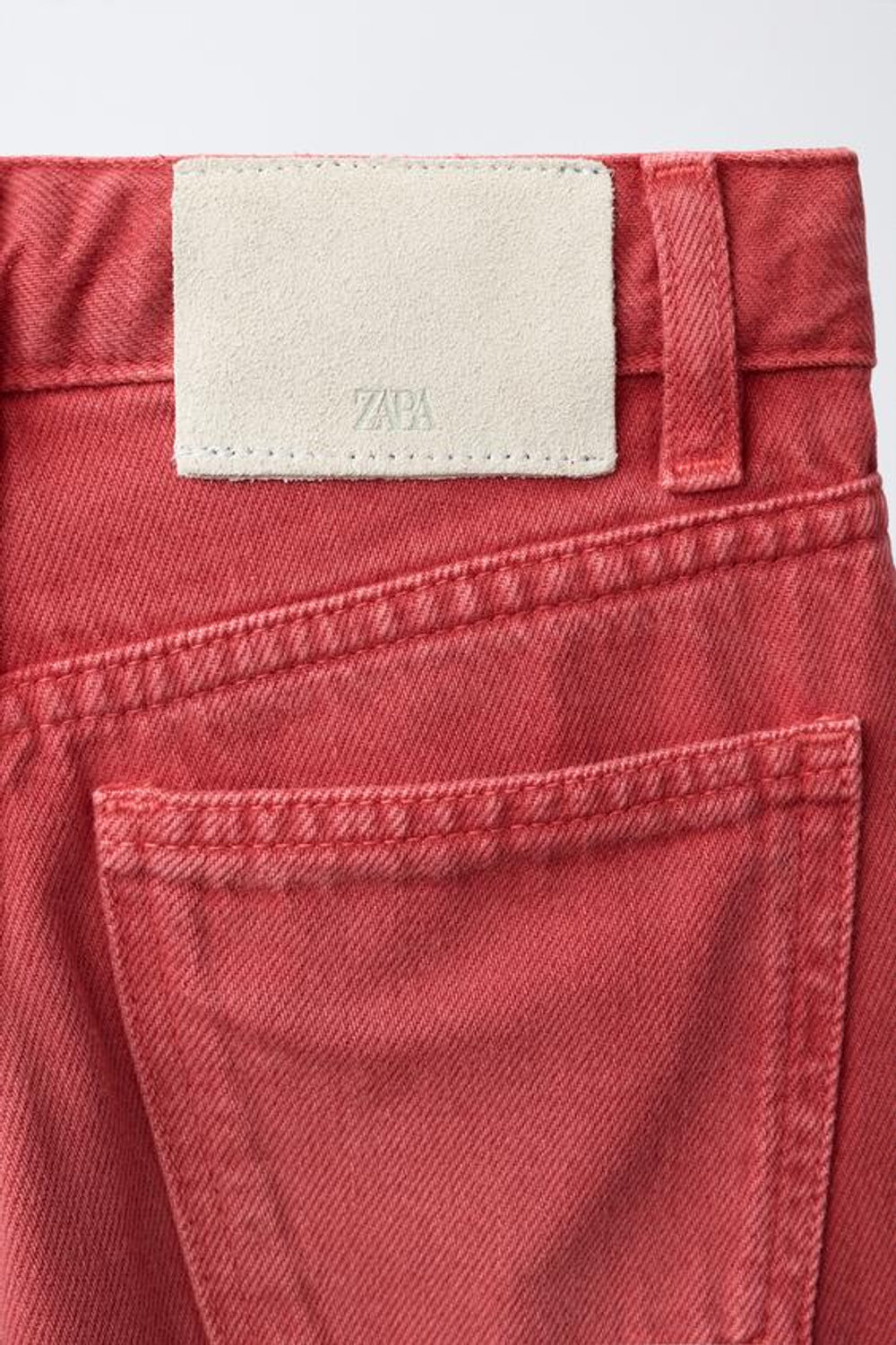ZARA ДЖИНСЫ WIDE LEG, КРАСНЫЙ