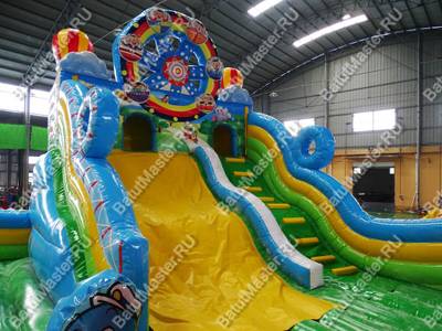 Коммерческий надувной батут "В гостях у Львёнка" 8*8*6 м