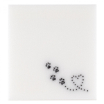 Прозрачные стикеры для заметок с клеевым краем, Alingar, 75 х 75 мм, 50 л., покрытие starlight touch, "Cat's HEART", фиолет, водонепрониц., европодвес