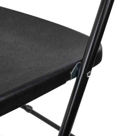 Стул складной BRABIX "Golf CF-002", черный каркас, пластик черный, 531563