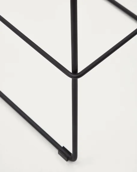 Полубарный стул Zahara, 65 см, бежевый с черными ножками