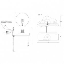 Накладной светильник Imperiumloft Облако 44.899-0