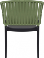 Кресло пластиковое с подушкой Siesta Contract Portofino, черный, оливковый, бежевый