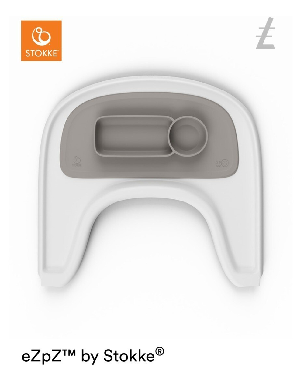 Подложка под столовые приборы для подноса Tray Stokke Tripp Trapp EZPZ, Soft Grey, серый