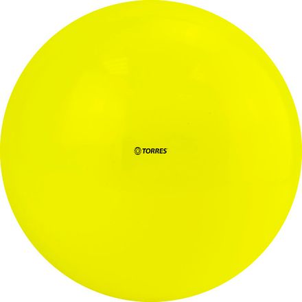 Мяч для художественной гимнастики однотонный TORRES, AG-15-06, диам. 15 см, ПВХ, желтый