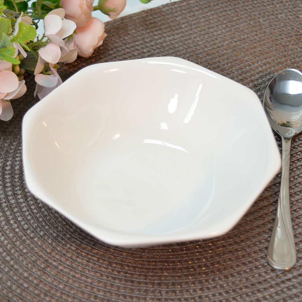 Салатник 15см белый без деколи, фарфор, 8101