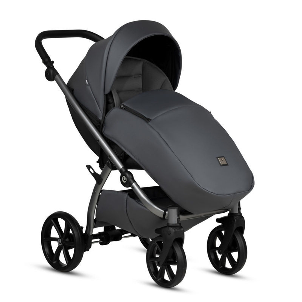 Коляска 2 в 1 Tutis Uno 5 Plus Leather collection, Licorice