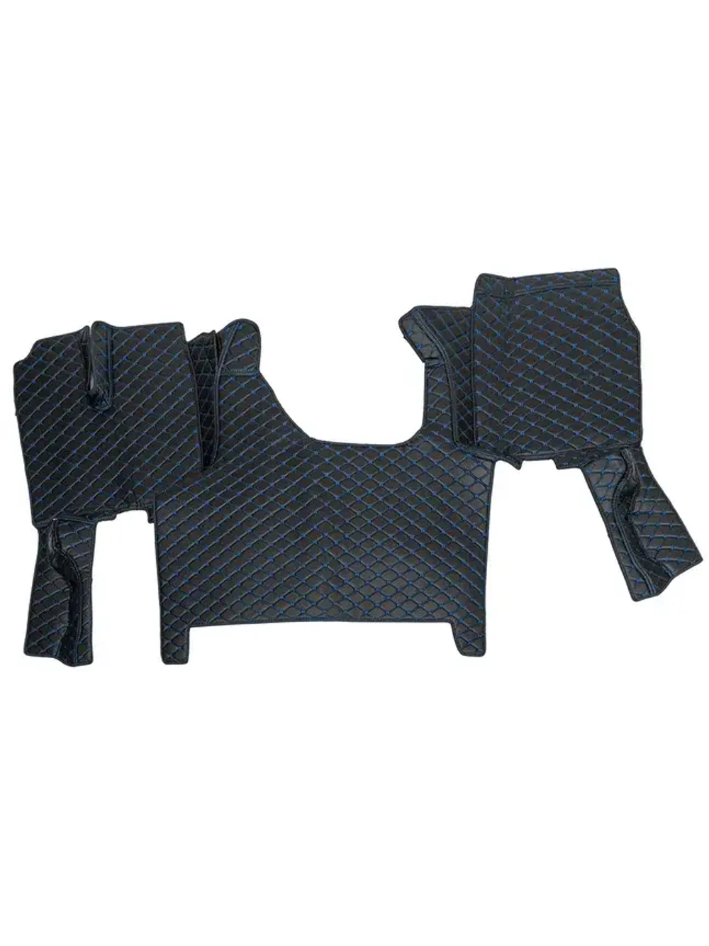 Ковры 3D SITRAK C7H (экокожа, черный, синяя строчка)