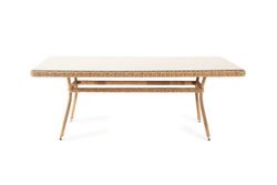 "Латте" плетеный стол из искусственного ротанга 160х90см, цвет соломенный