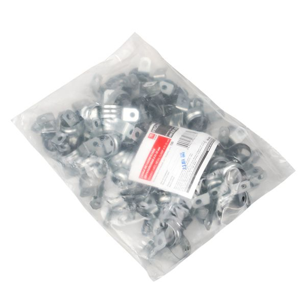 Скоба металлическая двухлапковая d21-22 мм (100 шт) EKF PROxima (100.00 шт.)