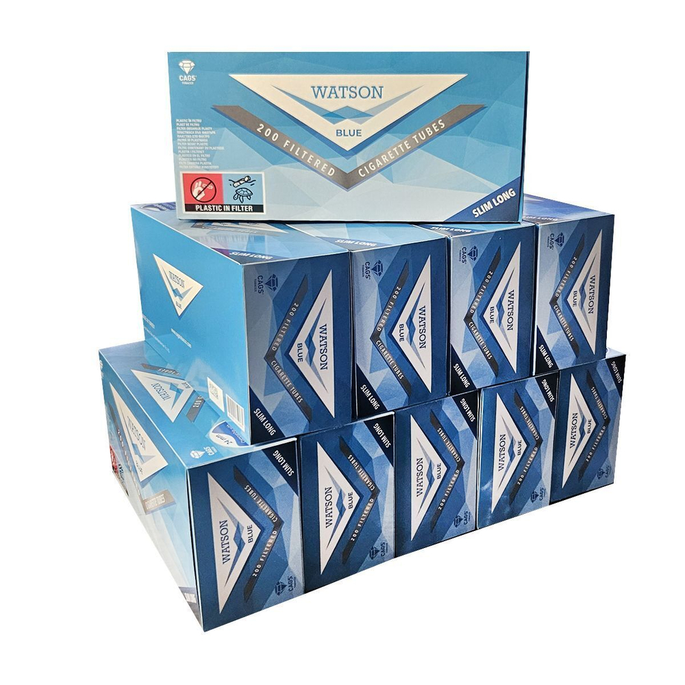 Гильзы для сигарет "Watson" Slim Blue Extra Long 24мм 10x200шт